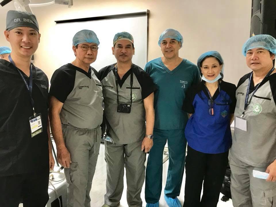 Dr. Bien Po with Dr. Marco Correa and PPAI mentors during the IFAM 2018 Brazilian Butt Lift Masterclass